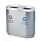 南方室內(nèi)不銹鋼地鐵分類垃圾桶