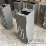 深圳高檔寫字樓創意室內方形不銹鋼垃圾桶采購案例
