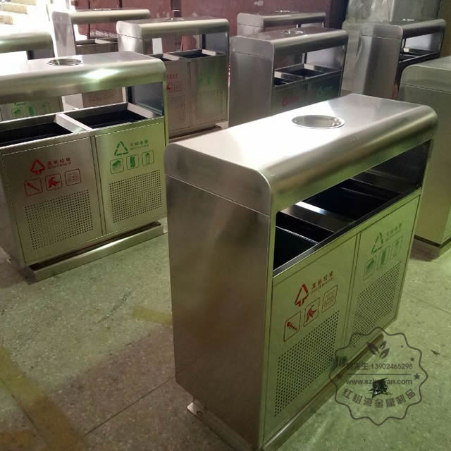 不銹鋼垃圾箱生產廠家圖片002