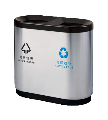 高鐵分類(lèi)烤漆鐵皮垃圾桶